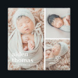 Grille Simple De Trois Aimants Photo Personnalisés<br><div class="desc">Les cadeaux photo font les meilleurs cadeaux ! Facile à personnaliser avec votre texte et/ou photo(s) pour un look personnalisé. Conçu par Berry Berry Sweet. Voir d'autres designs sur www.berryberrysweet.com</div>