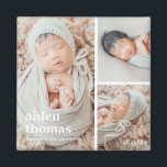 Grille Simple De Trois Aimants Photo Personnalisés<br><div class="desc">Les cadeaux photo font les meilleurs cadeaux ! Facile à personnaliser avec votre texte et/ou photo(s) pour un look personnalisé. Conçu par Berry Berry Sweet. Voir d'autres designs sur www.berryberrysweet.com</div>