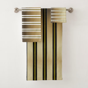 Grilles Or Et Lignes Noires Et Blanches