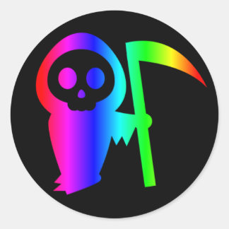 Grim Rainbow Reaper Trois autocollant