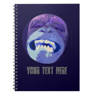 Grimaçant le carnet de notes à spirale de visage