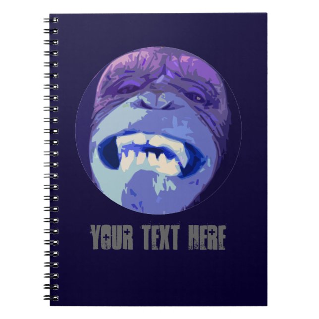 Grimaçant le carnet de notes à spirale de visage (Devant)