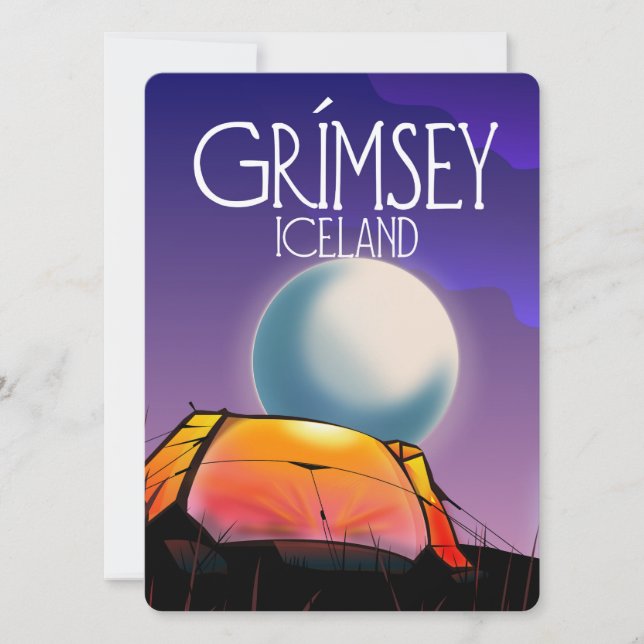 Grímsey Islande affiche voyage (Devant)