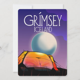 Grímsey Islande affiche voyage