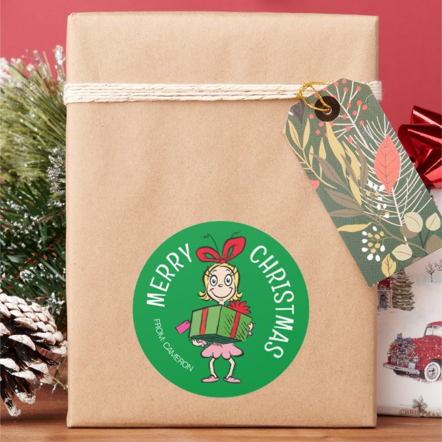 Grinch | Cindy-Lou Who | Étiquette de cadeau de No (vacances)