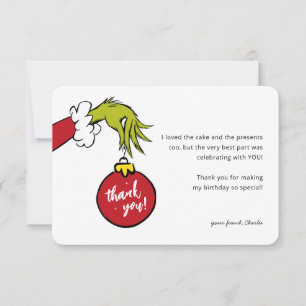 Grinch signifie un Merci d'anniversaire