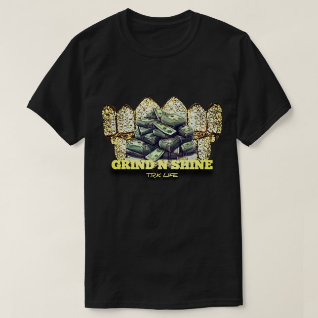GRIND N SHINE T.R.K HUSTLE LOGO TSHIRTS (Design devant)