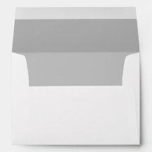Gris Argent | Mariage d'adresse de retour élégant