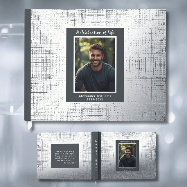 Gris Argent Véritable Foil Funérailles Livres d'in (Créateur téléchargé)