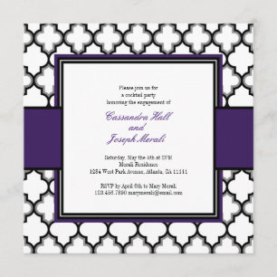 Gris argenté, Invitation noire et blanche, violet