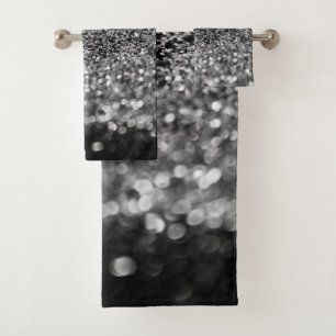 Gris argenté paillettes Bokeh Glam 2