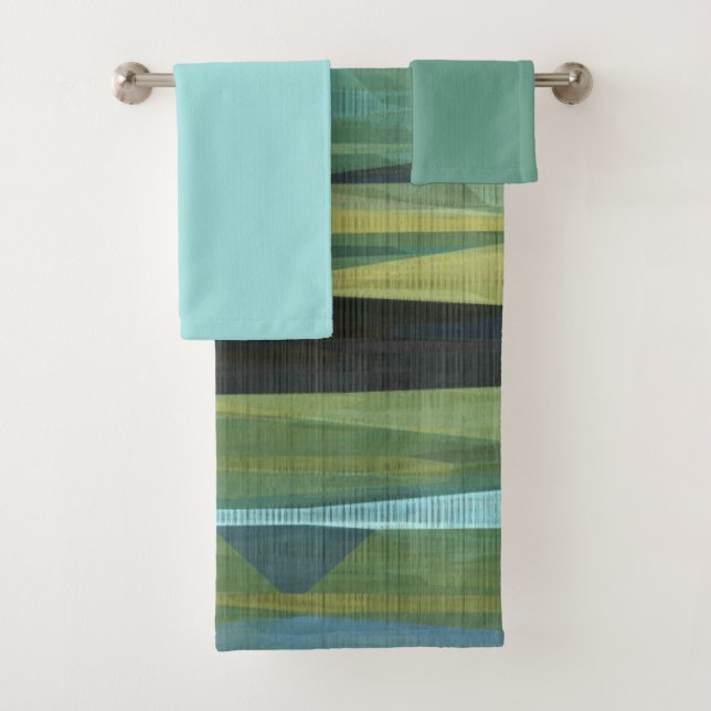 gris bleu et vert abstrait (En situation)