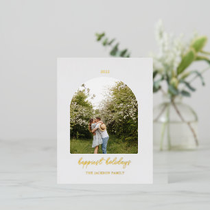 Gris Carte postale Joyeux Noël Photo Foil