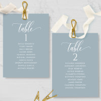 Gris, Cartes de plan de table avec noms des invité