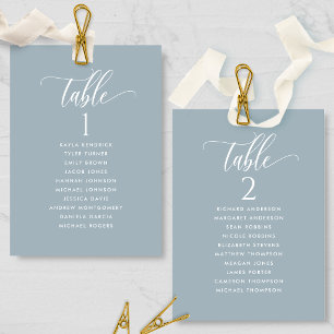 Gris, Cartes de plan de table avec noms des invité