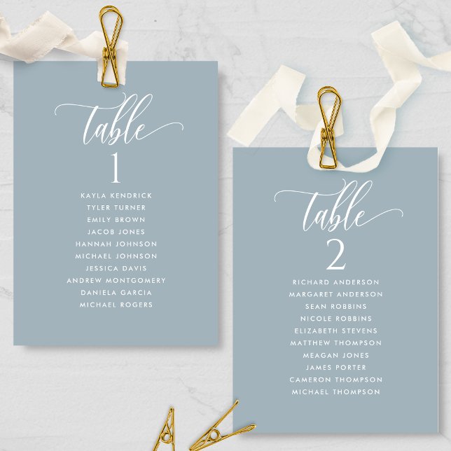 Gris, Cartes de plan de table avec noms des invité (Créateur téléchargé)