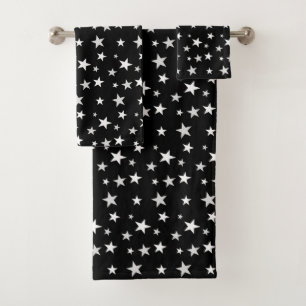 Gris clair et étoiles blanches sur fond noir
