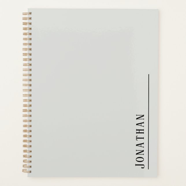 gris clair minimaliste monogramme (Devant)