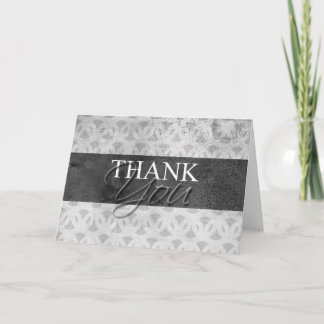 Gris Couleur Blanc À L'Intérieur Cartes De Remerci