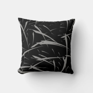 Gris coups avec arrière - plan noir Coussin
