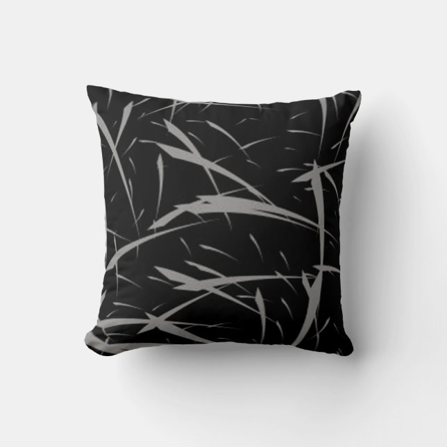 Gris coups avec arrière - plan noir Coussin (Recto)