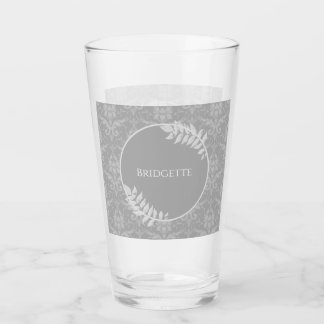Gris Elegant Damas Verre Personnalisé