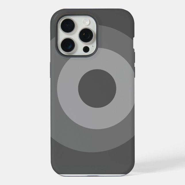Gris élégant iPhone Apple 15 Pro Max Coque (Verso)