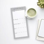 Gris et blanc Minimal simple liste d'épicerie<br><div class="desc">Écrivez votre liste d'épicerie sur ce pavé magnétique pour une façon simple de planifier votre itinéraire à travers le magasin pendant le shopping. Le dos magnétique colle sur votre réfrigérateur, porte de garde métallique ou centre de commande de tableau blanc. La disposition simple et moderne dans le gris, noir et...</div>