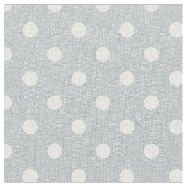 Gris et blanc pointille le tissu de | (Fermer)
