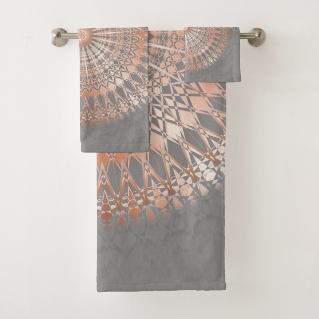 Gris et or rose | Mandala moderne (En situation)