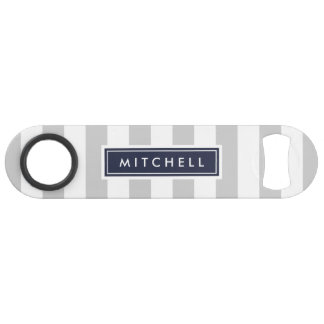 Gris et rayures Preppy de la marine Monogramme