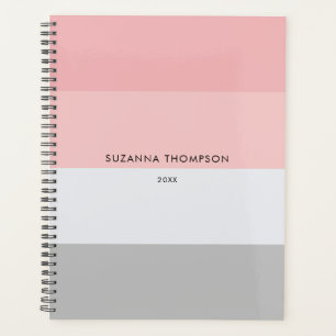 Gris et rose pastel horizontal moderne