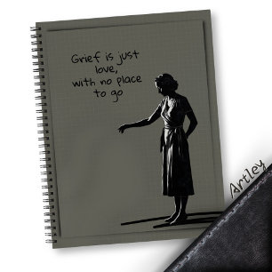 Gris femmes Perdre Grief Journal Carnet d'encre st