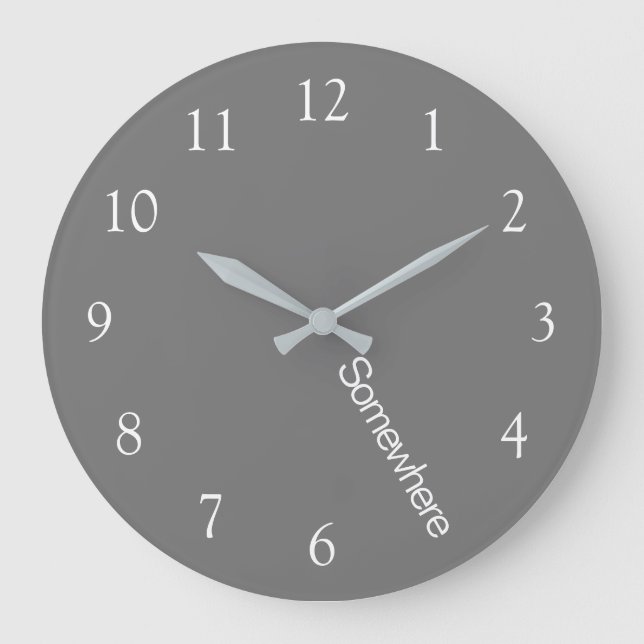 Gris Five O'Clock Somewhere Grande Horloge (Recto)
