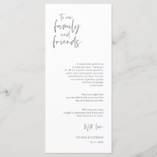 Gris foncé minimaliste, Carte de remerciements de