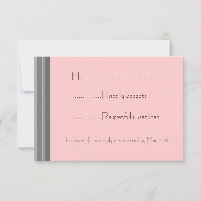 Gris Gris Gris Mariage RSVP (Devant)