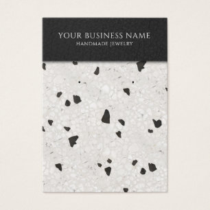 Gris Gris Gris Noir Terrazzo Porte Cartes D'Affich
