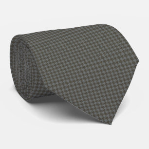 Gris Houndstooth Retro Design Cravate