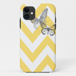 Gris jaune du coque iphone | de papillons de