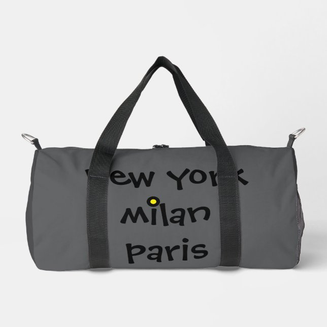 Gris Londres Milan Ibiza Duffle Travel Gym Sac (Recto)