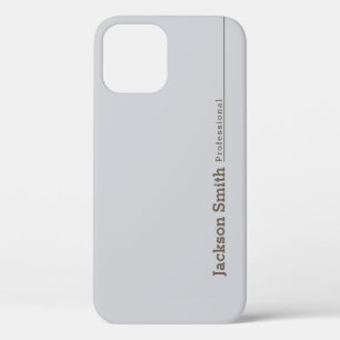 Gris minimaliste moderne nom personnalisé Coque