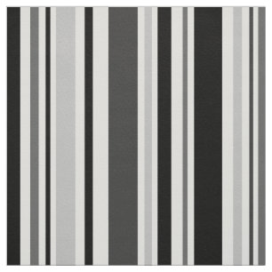 Gris moderne, noir, blanc barre le tissu