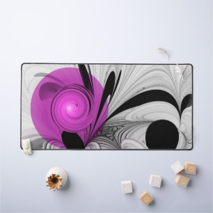 Gris Noir Abstrait Avec Art Fractal Magenta