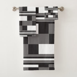 Gris noir blanc chèque Motif