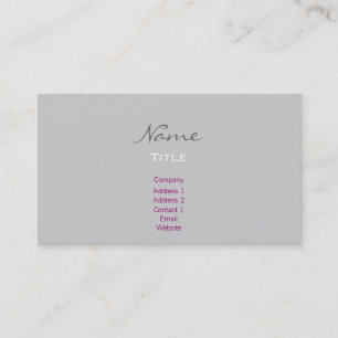 Gris / Noir Carte de visite tendance Mode minimali