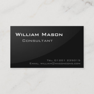 Gris noir incurvé - carte de visite professionnel