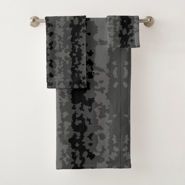Gris Noir Motif Abstrait Irrégulier Design  (En situation)