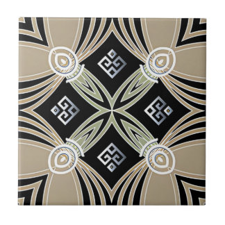 gris noir rhombus carreaux de fleurs jaunes