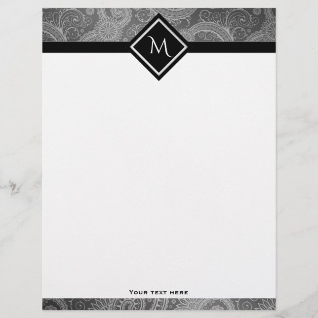 Gris Paisley initial (Devant)