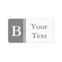 Gris personnalisé Étiquettes ou étiquettes cadeaux